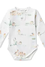 Snuggle Hunny Kids Snuggle Hunny Duck Pond Long Sleeve Organic Bodysuit