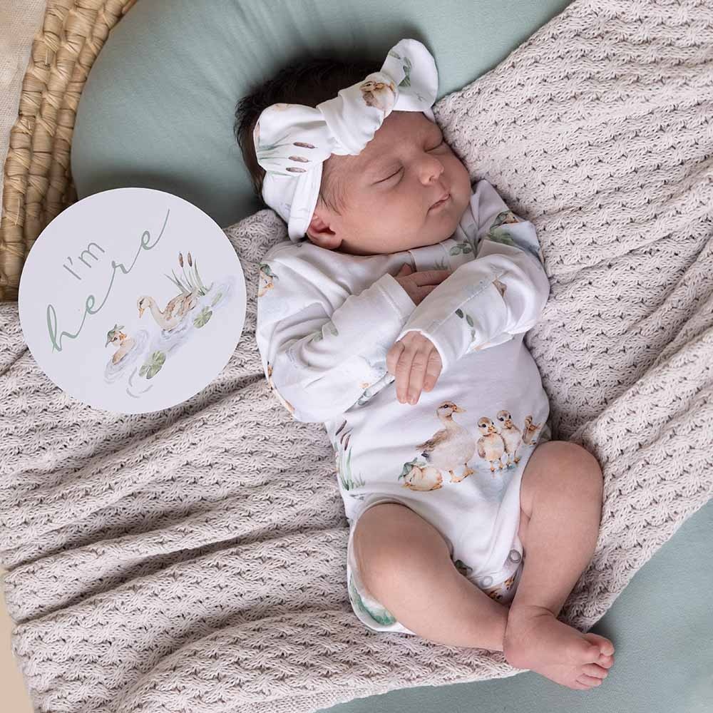 Snuggle Hunny Kids Snuggle Hunny Duck Pond Long Sleeve Organic Bodysuit