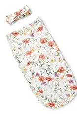 Snuggle Hunny Kids Snuggle Hunny Meadow Organic Snuggle Swaddle & Topknot Set