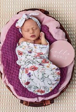 Snuggle Hunny Kids Snuggle Hunny Meadow Organic Snuggle Swaddle & Topknot Set