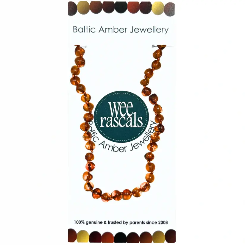 Wee Rascals Wee Rascals Amber Beads Adult Necklace 46cm