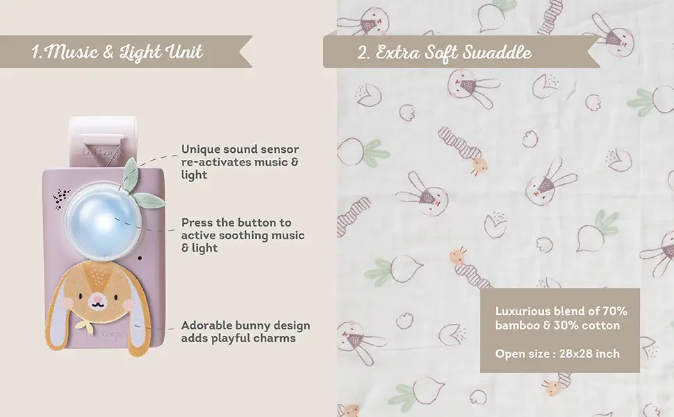 Taf Toys Taf Toys Bunny Soother & Swaddle Set