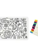 Playette Playette Silicone Paint Fun Pad with Erasable Pens Forest