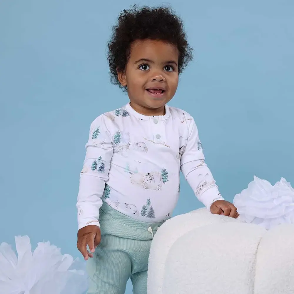Snuggle Hunny Kids Snuggle Hunny Arctic Long Sleeve Bodysuit -  0(6-12m)