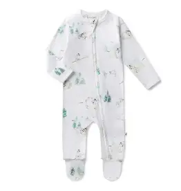 Snuggle Hunny Kids Snuggle Hunny Organic Sleepsuit Zip Footie Arctic