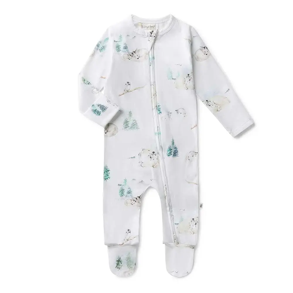 Snuggle Hunny Kids Snuggle Hunny Organic Sleepsuit Zip Footie Arctic - 2Y