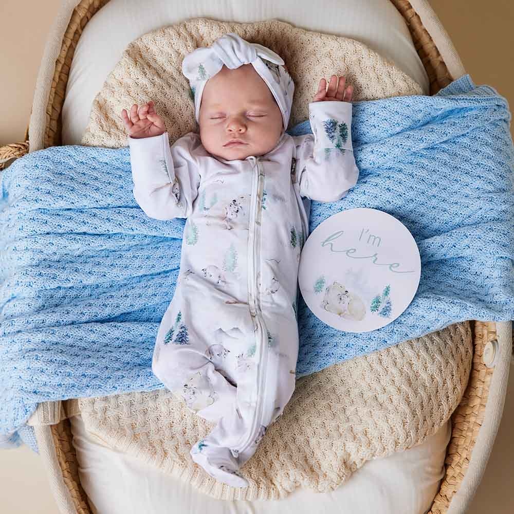 Snuggle Hunny Kids Snuggle Hunny Organic Sleepsuit Zip Footie Arctic - 2Y
