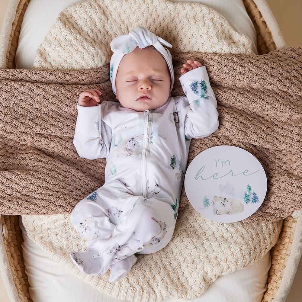 Snuggle Hunny Kids Snuggle Hunny Organic Sleepsuit Zip Footie Arctic - 2Y