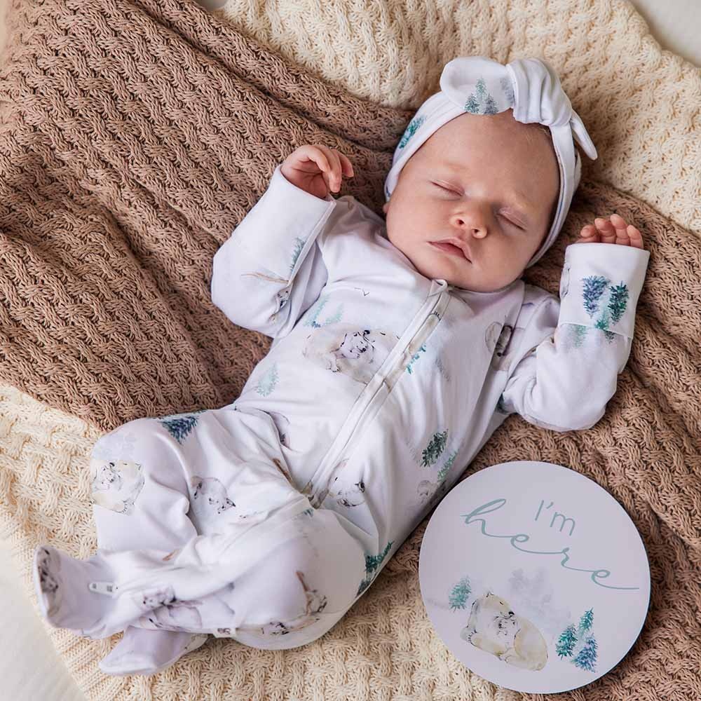 Snuggle Hunny Kids Snuggle Hunny Organic Sleepsuit Zip Footie Arctic - 2Y