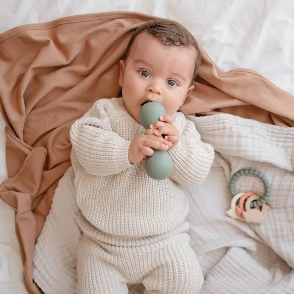 Mushie Mushie Silicone Baby Rattle Toy