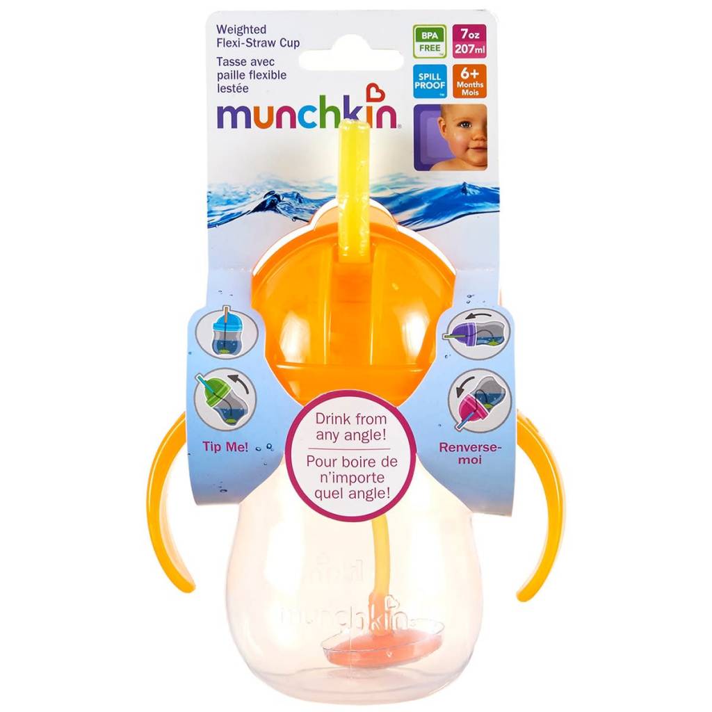 Munchkins Munchkin Click Lock 7oz Weighted Flexi-Straw Cup -1pk (Assortment)