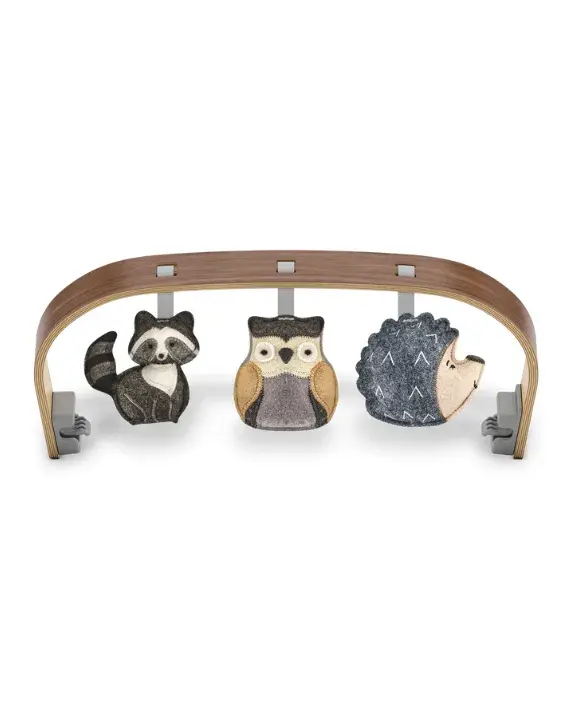 UPPABaby UPPAbaby Mira Bouncer Forest Fun Toy Bar – Grey | Walnut Wood
