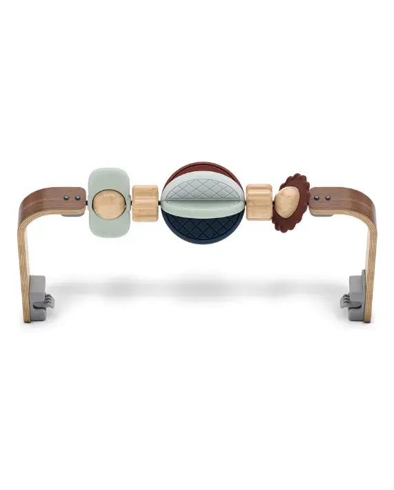 UPPABaby UPPAbaby Mira Bouncer Wonder Wheel Toy Bar – Multicolor | Walnut Wood