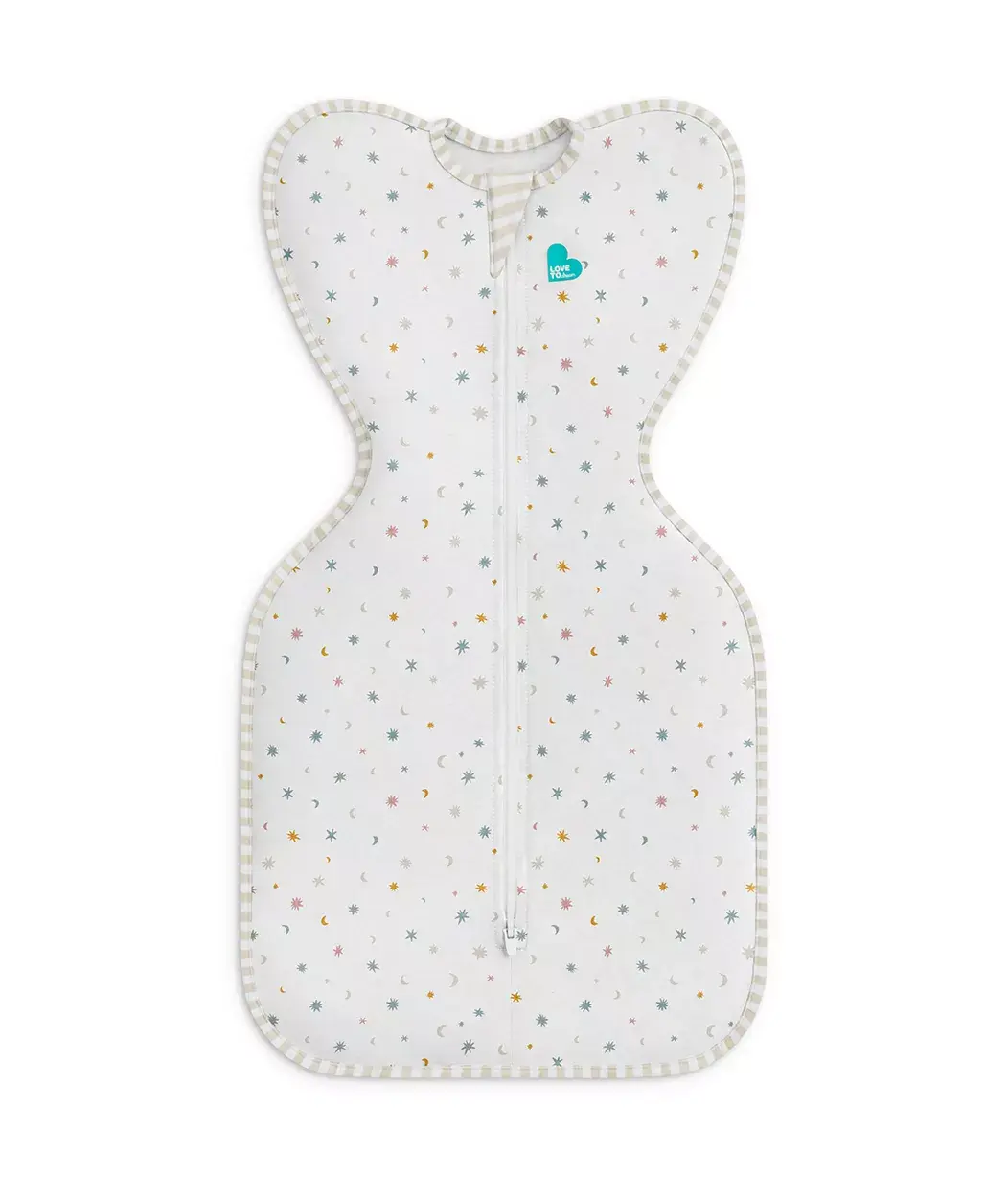 Love To Dream Love To Dream Cotton Swaddle UP Organic Lite 0.2 Tog White - Starlight