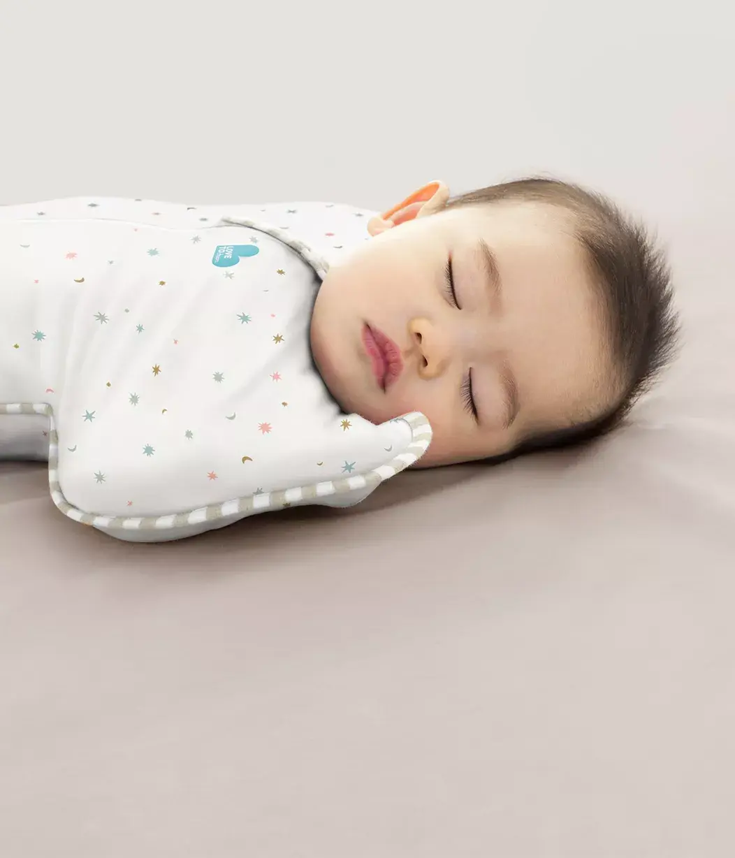 Love To Dream Love To Dream Cotton Swaddle UP Organic Lite 0.2 Tog White - Starlight