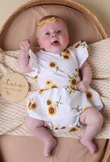 Snuggle Hunny Kids Snuggle Hunny Sunflower Short Sleeve Organic Dress