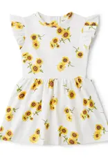 Snuggle Hunny Kids Snuggle Hunny Sunflower Short Sleeve Organic Dress