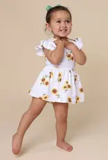 Snuggle Hunny Kids Snuggle Hunny Sunflower Short Sleeve Organic Dress