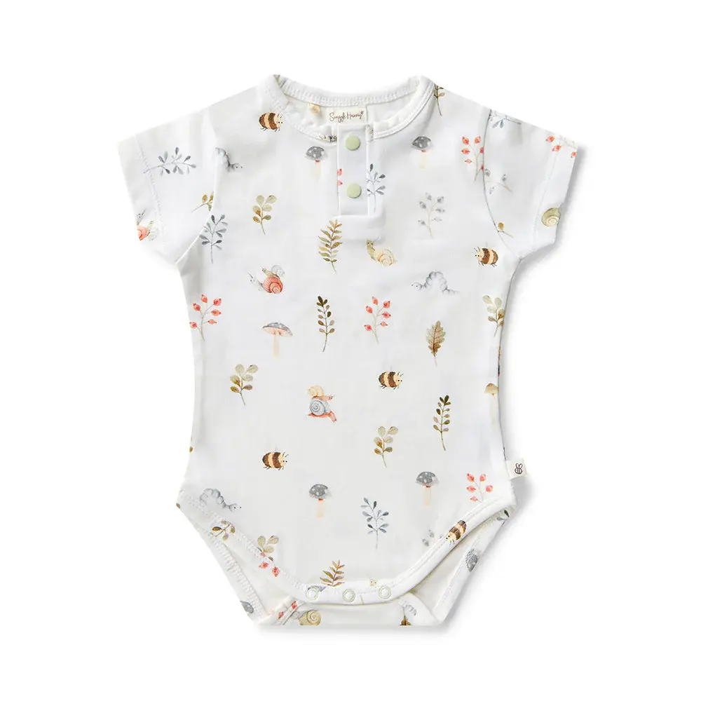 Snuggle Hunny Kids Snuggle Hunny Garden Friends Short Sleeve Organic Bodysuit