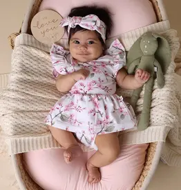 Snuggle Hunny Kids Snuggle Hunny Cherry Blossom Short Sleeve Organic Dress