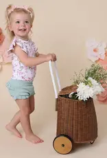 Snuggle Hunny Kids Snuggle Hunny Cherry Blossom Short Sleeve Organic Bodysuit with Frill