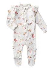 Snuggle Hunny Kids Snuggle Hunny Organic Snuggle Sleepsuit Zip Footie with Frill - Butterfly
