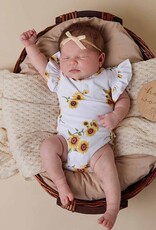 Snuggle Hunny Kids Snuggle Hunny Sunflower Short Sleeve Organic Bodysuit with Frill