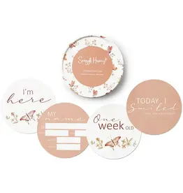 Snuggle Hunny Kids Snuggle Hunny Butterfly & Pink Sand Reversible Milestone Cards