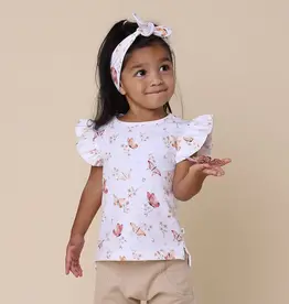 Snuggle Hunny Kids Snuggle Hunny Butterfly Organic T-Shirt with Frill