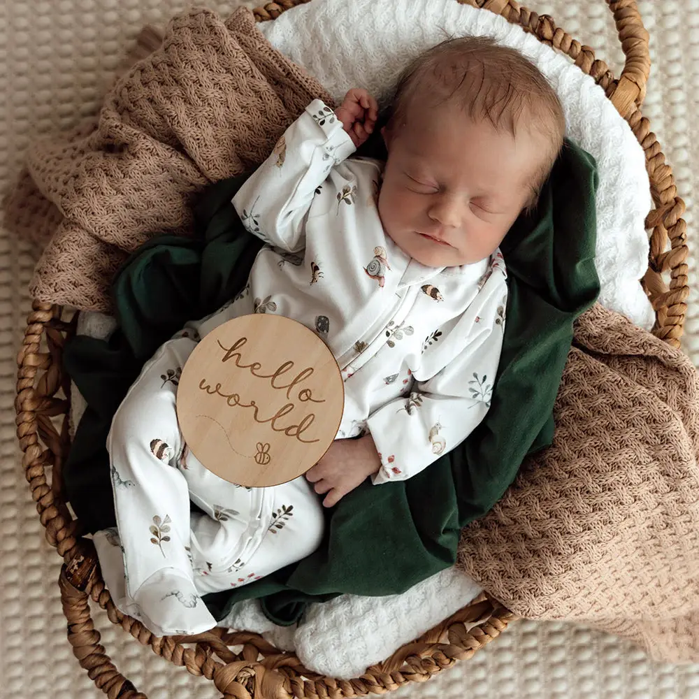 Snuggle Hunny Kids Snuggle Hunny Organic Snuggle Sleepsuit Zip Footie - Garden Friends