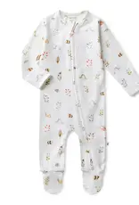 Snuggle Hunny Kids Snuggle Hunny Organic Snuggle Sleepsuit Zip Footie - Garden Friends
