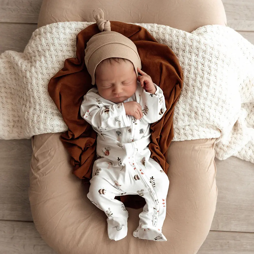 Snuggle Hunny Kids Snuggle Hunny Organic Snuggle Sleepsuit Zip Footie - Garden Friends
