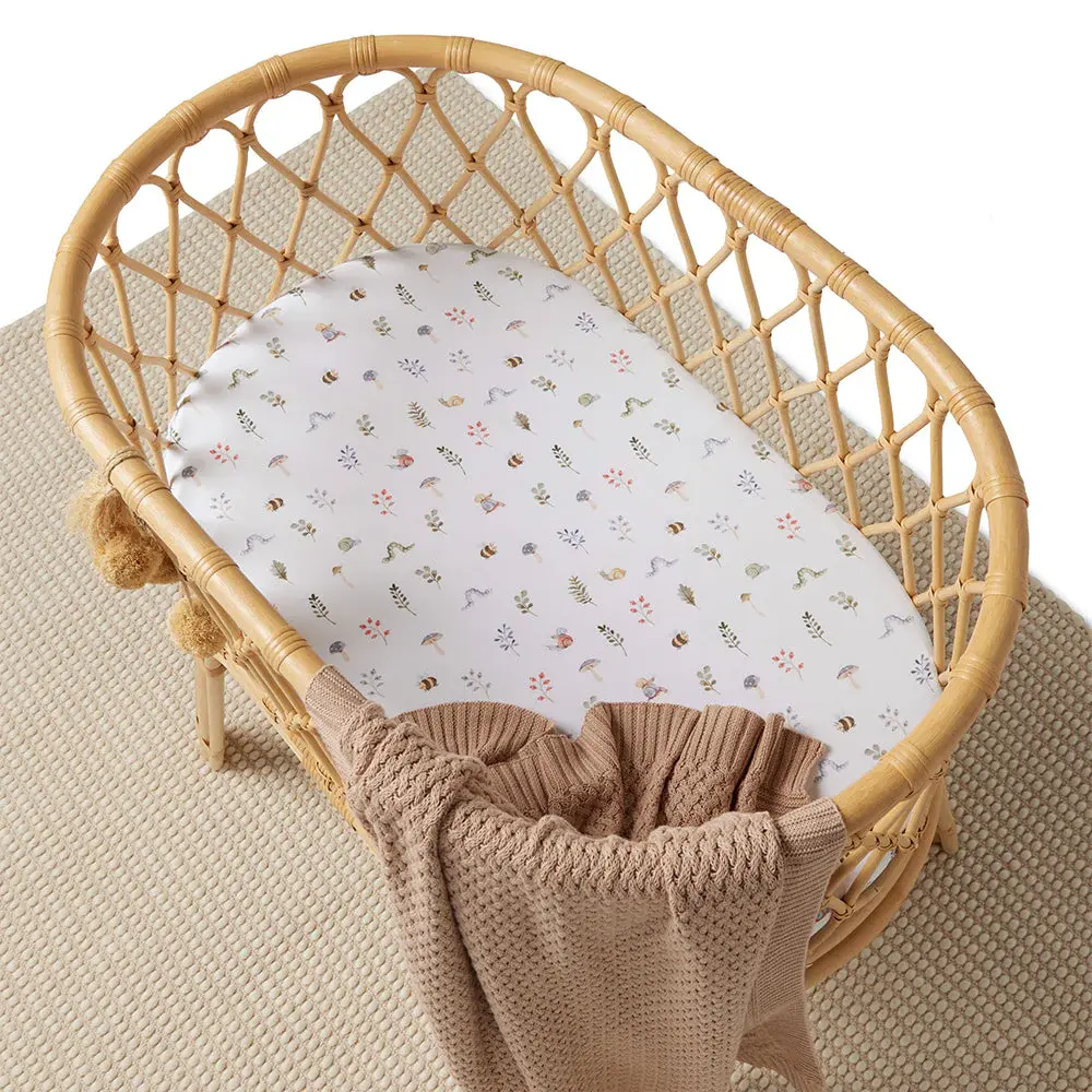 Snuggle Hunny Kids Snuggle Hunny Garden Friends Organic Bassinet Sheet / Change Pad Cover