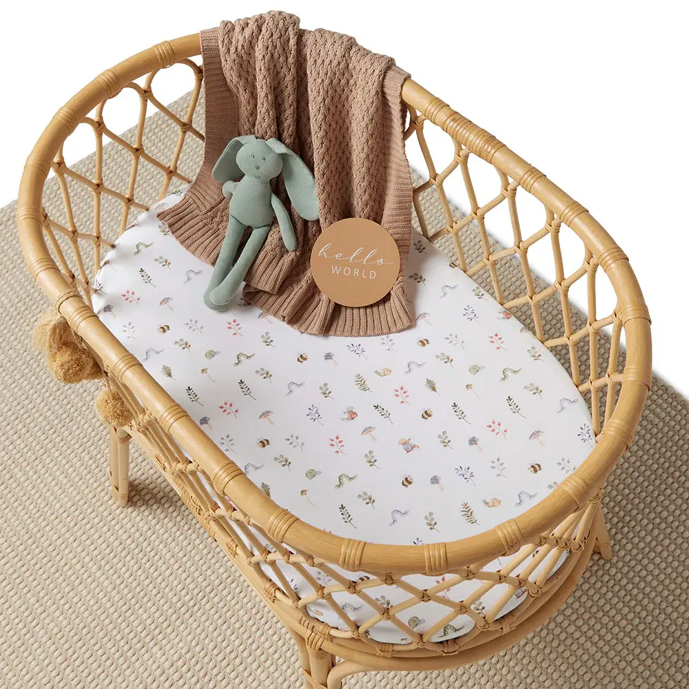 Snuggle Hunny Kids Snuggle Hunny Garden Friends Organic Bassinet Sheet / Change Pad Cover