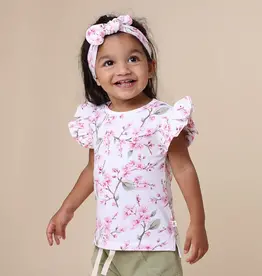 Snuggle Hunny Kids Snuggle Hunny Cherry Blossom Organic T-Shirt with Frill