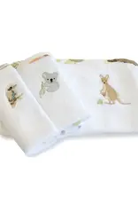 Bubba Blue Bubba Blue Aussie Animals 3 PK Wash Cloths