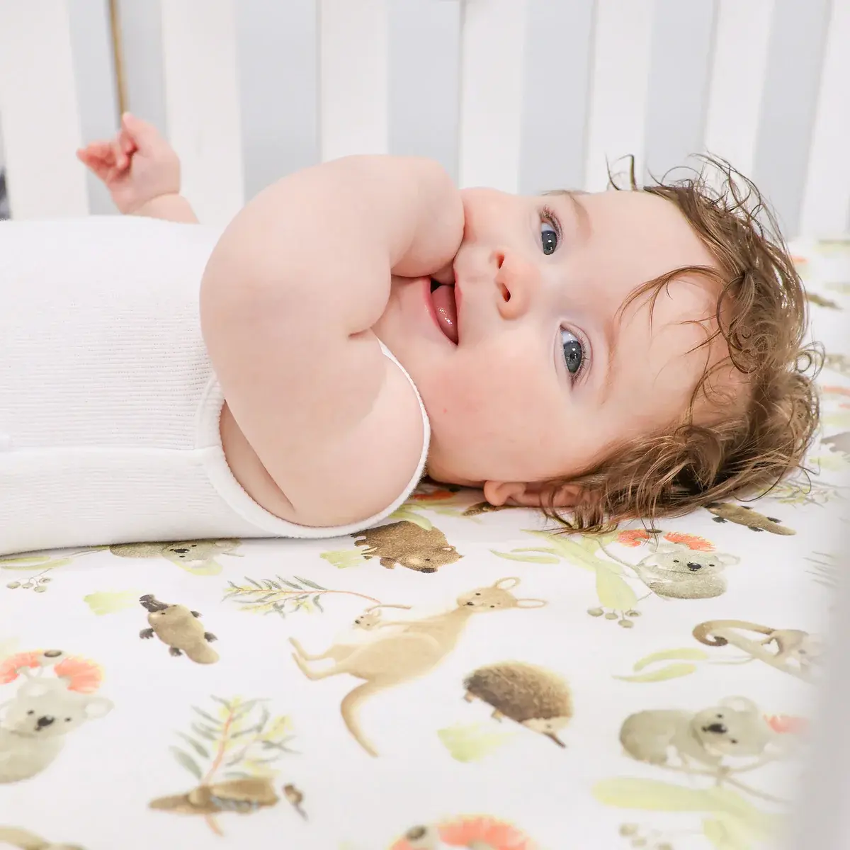 Bubba Blue Bubba Blue Aussie Animals Cot Fitted Sheet