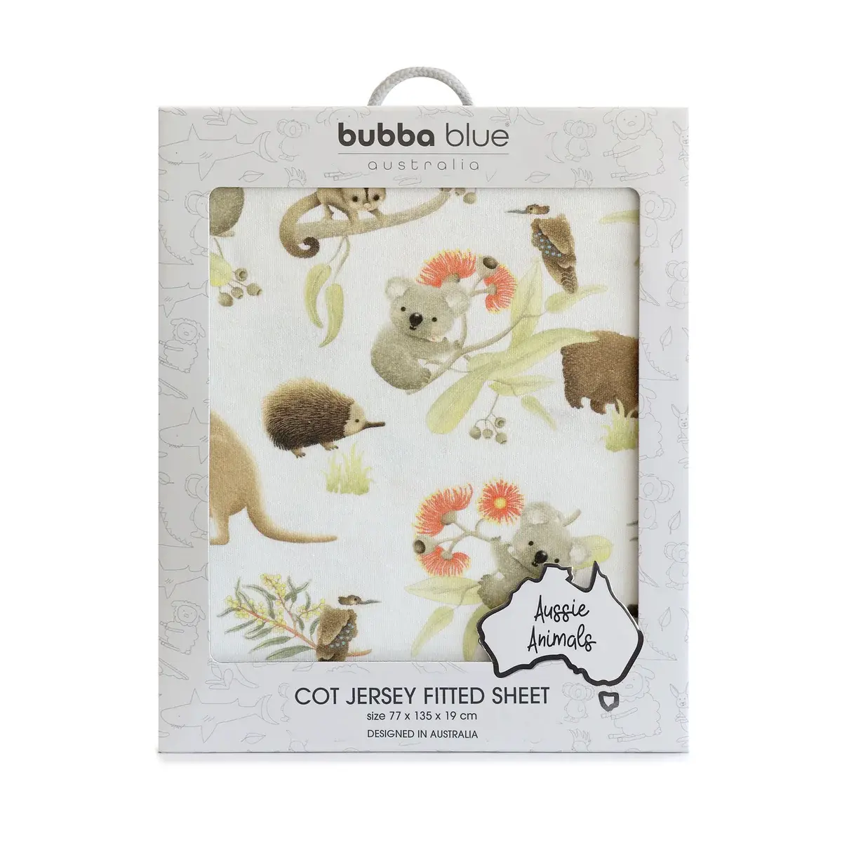 Bubba Blue Bubba Blue Aussie Animals Cot Fitted Sheet