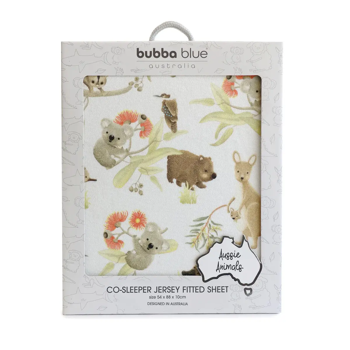 Bubba Blue Bubba Blue Aussie Animals Co-sleeper Jersey Fitted Sheet