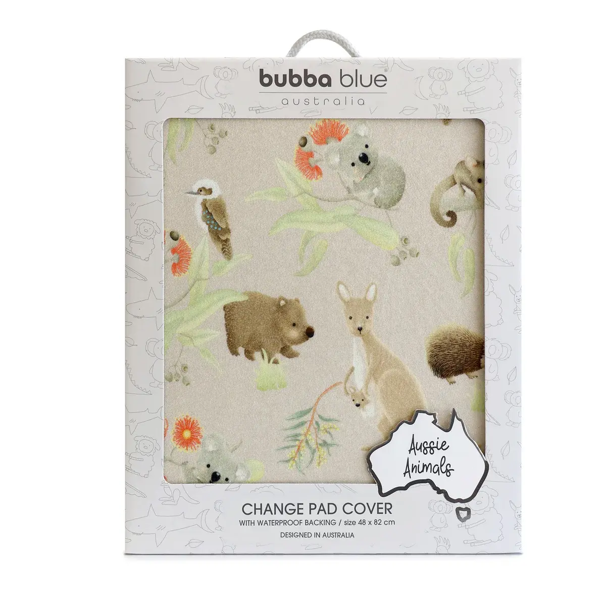 Bubba Blue Bubba Blue Aussie Animals Waterproof Change Mat Cover