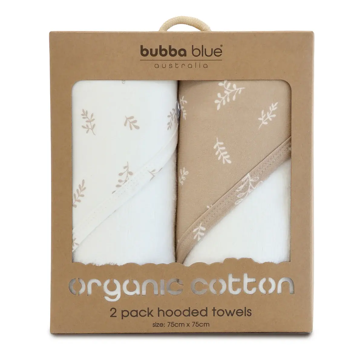 Bubba Blue Bubba Blue Organic Cotton 2pk Hooded Towels - Chestnut