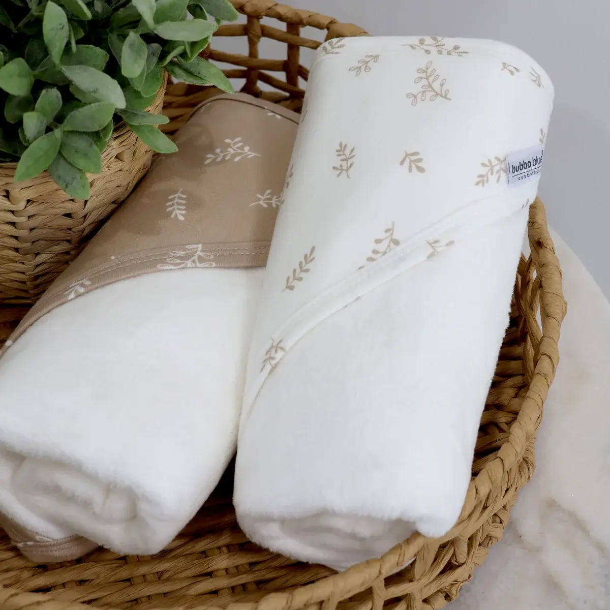 Bubba Blue Bubba Blue Organic Cotton 2pk Hooded Towels - Chestnut