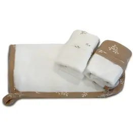 Bubba Blue Bubba Blue Organic Cotton 3PK Wash Cloths - Chestnut