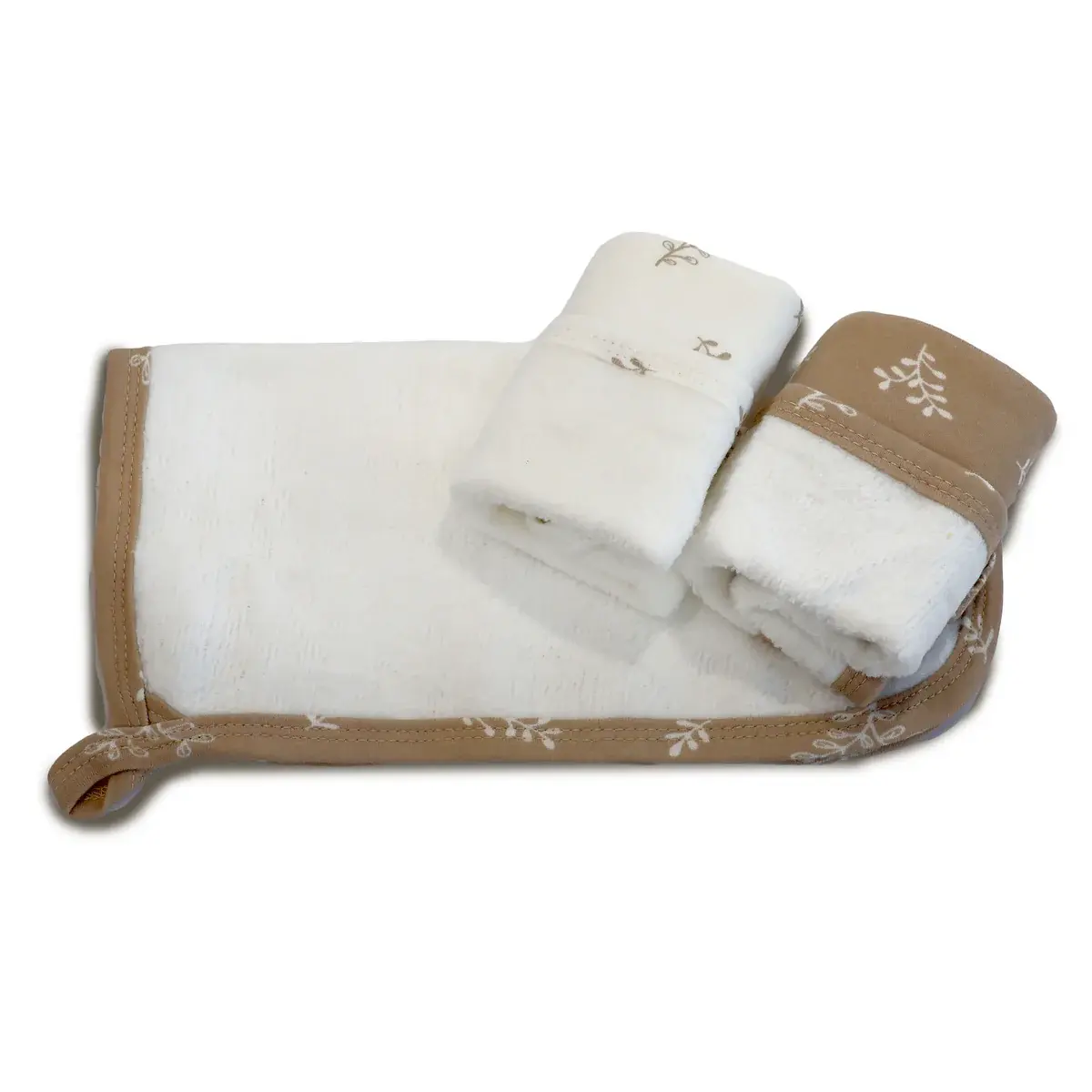 Bubba Blue Bubba Blue Organic Cotton 3PK Wash Cloths - Chestnut