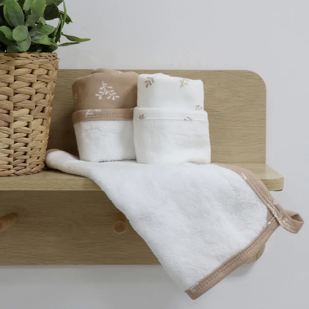 Bubba Blue Bubba Blue Organic Cotton 3PK Wash Cloths - Chestnut