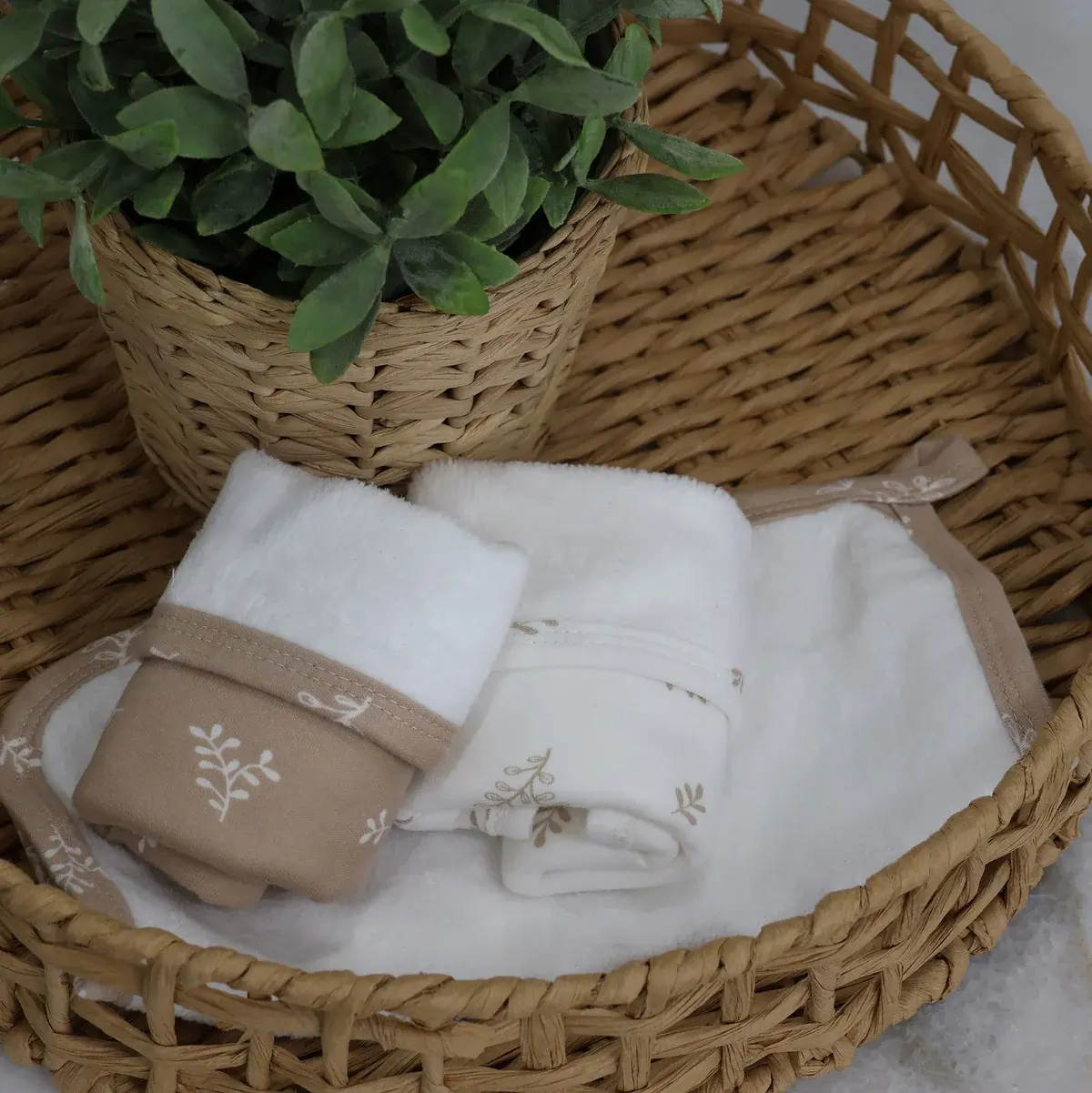 Bubba Blue Bubba Blue Organic Cotton 3PK Wash Cloths - Chestnut