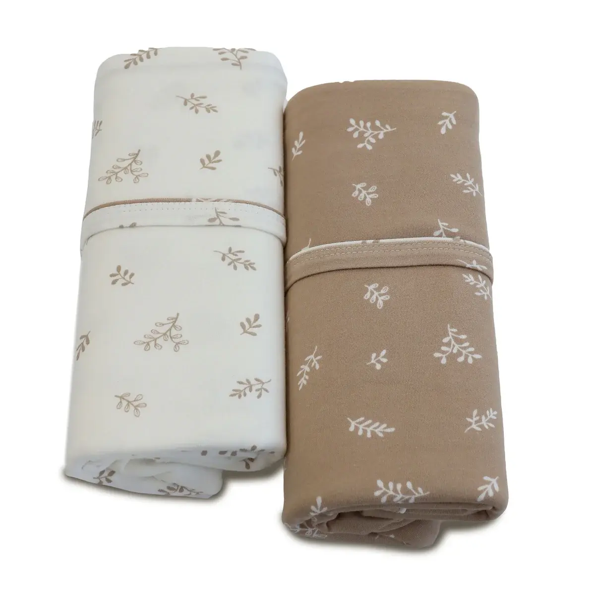 Bubba Blue Bubba Blue Organic Cotton 2PK Jersey Wraps - Chestnut