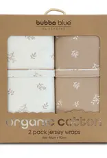 Bubba Blue Bubba Blue Organic Cotton 2PK Jersey Wraps - Chestnut