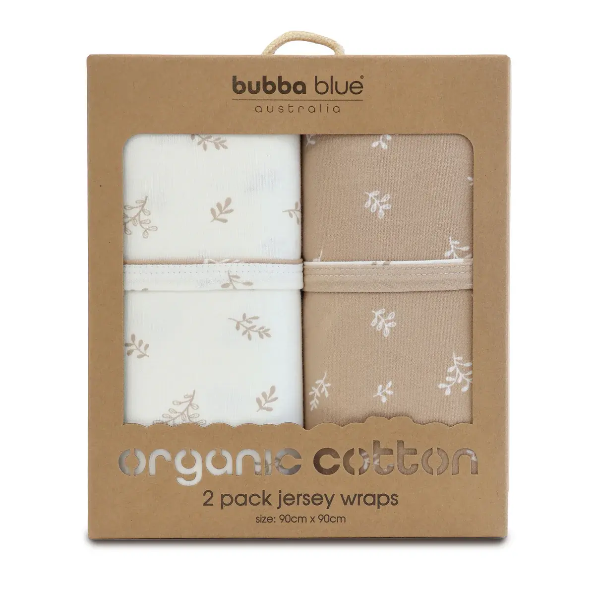 Bubba Blue Bubba Blue Organic Cotton 2PK Jersey Wraps - Chestnut