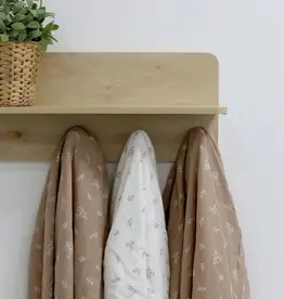 Bubba Blue Bubba Blue Organic Cotton 3PK Muslin Wraps - Chestnut
